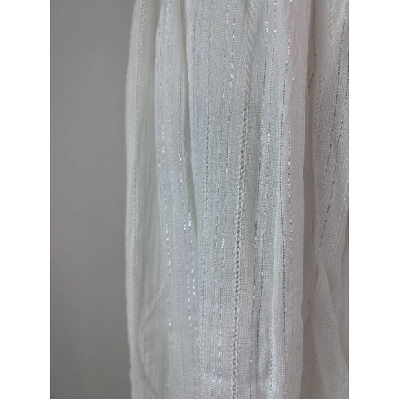 America & Beyond women's small white halter tie plunge neck cover up maxi dress - Picture 5 of 10